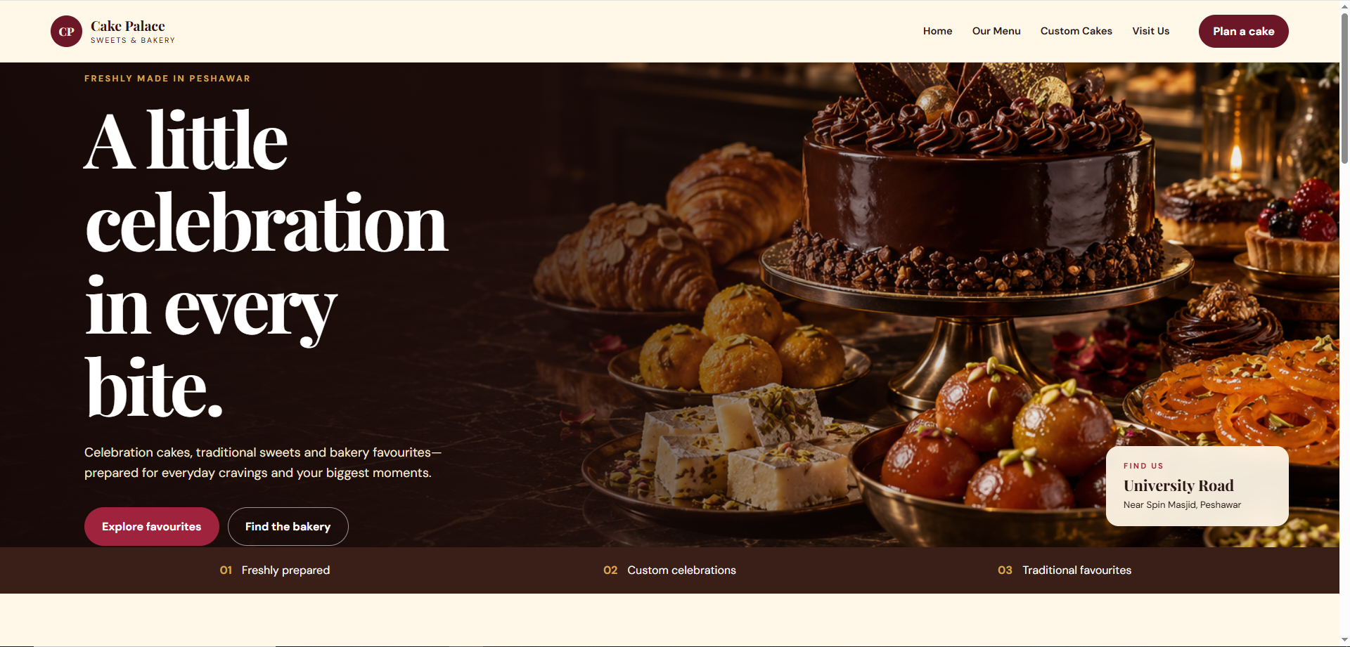 Cake Palace – Sweets & Bakery E-Commerce & Brand Platform